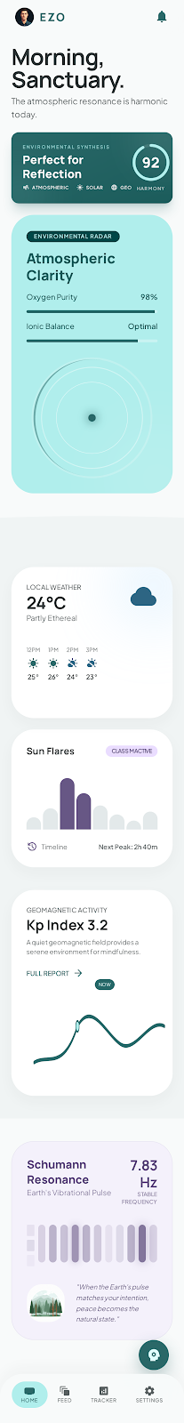 Preview of the environmental dashboard in the app